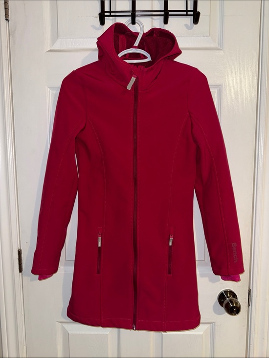 Bench Jackets & Blazers - Bench Women's Bright Pink Hooded Trench Coat